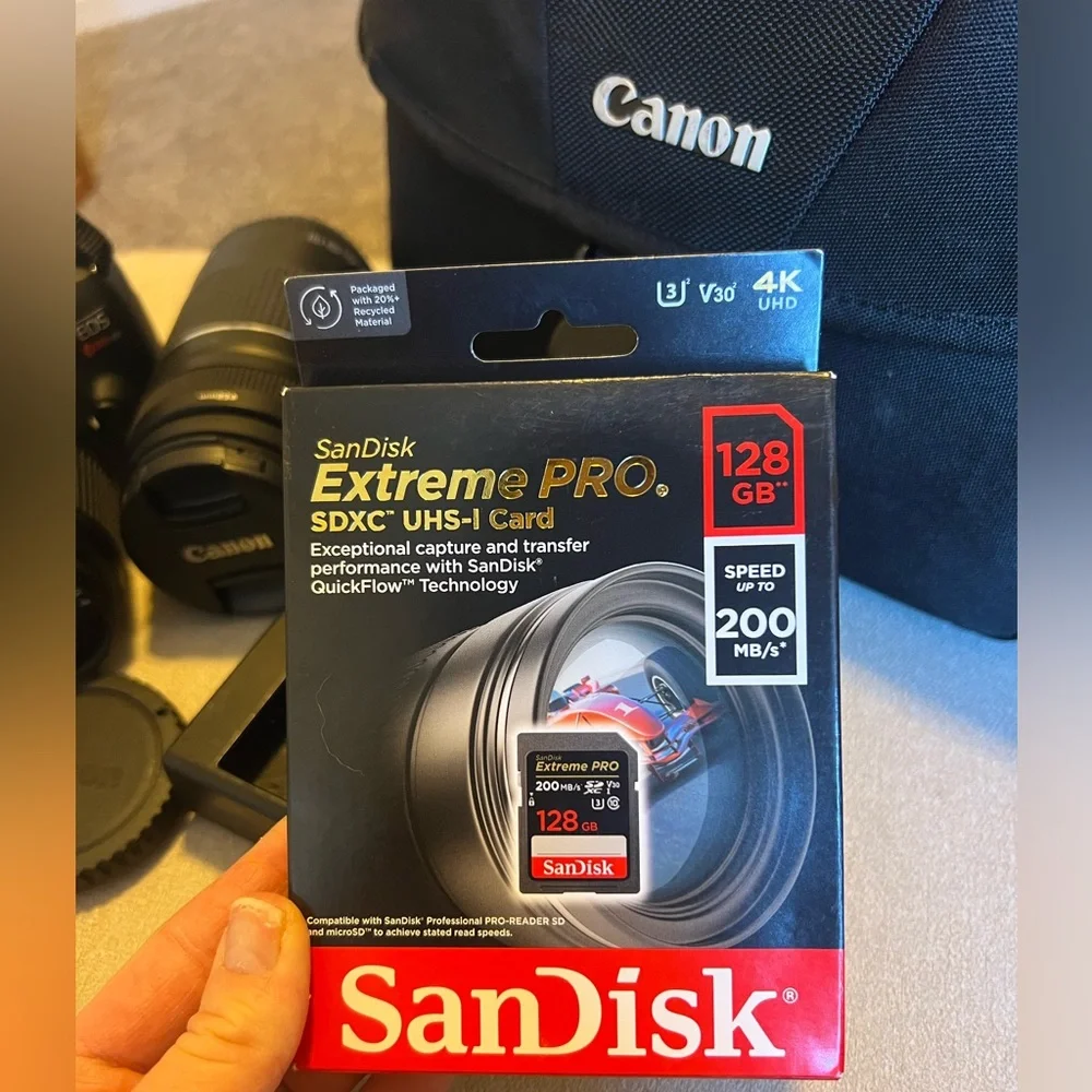 Canon EOS Rebel T6 DSLR Camera with 18-55mm and 75-300mm and Accessories